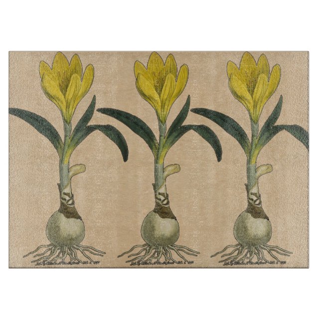 Amaryllis Tulip Botanical Garden Flower Cutting Board (Front)