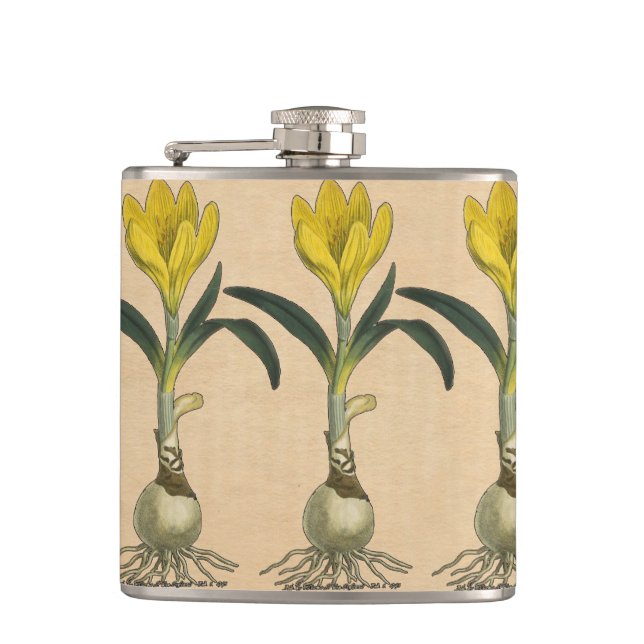 Amaryllis Tulip Botanical Garden Flower Flask (Front)