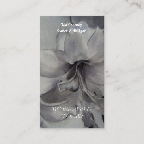 AMARYLLIS WATERCOLOR FLOWER  BUSINESS CARDS