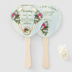 Amaryllis white lilies, ferns Bouquets Hand Fan