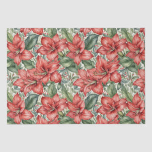 Amaryllis Winter Holiday Tissue Paper