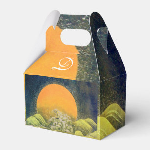 AMATERASU SUN GODDESS,MONOGRAM Yellow Black Green Favor Boxes