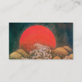 AMATERASU , SUN GODDESS ,red black brown Business Card (Back)