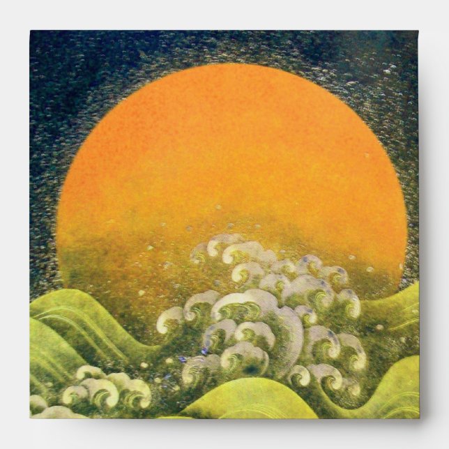 AMATERASU , SUN GODDESS ,red black brown Envelope (Front)