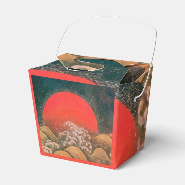 AMATERASU SUN GODDESS Red Black Brown Favor Boxes (Front Side)