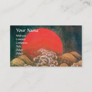 AMATERASU , SUN GODDESS ,red black brown gold Business Card