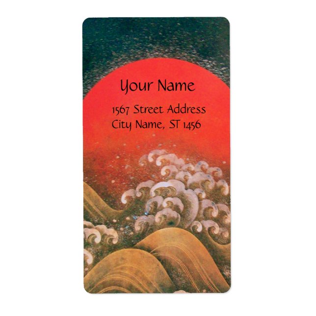 AMATERASU , SUN GODDESS Red Black Brown Label (Front)