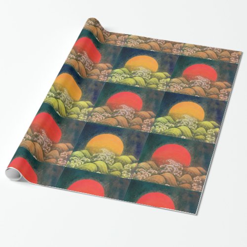 AMATERASU SUN GODDESS redgreenyellowblack Wrapping Paper