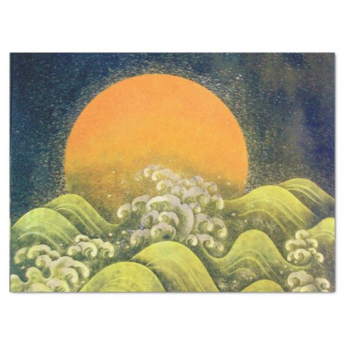 AMATERASU SUN GODDESS Yellow Black Green Tissue Paper