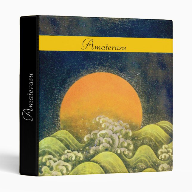 AMATERASU , SUN GODDESS ,yellow green black Binder (Front/Spine)