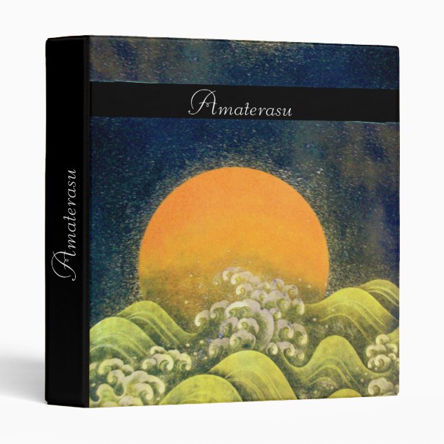 AMATERASU , SUN GODDESS ,yellow green black Binder (Front/Spine)