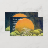 AMATERASU , SUN GODDESS ,yellow green black Business Card (Front/Back)