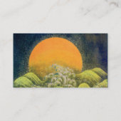 AMATERASU , SUN GODDESS ,yellow green black Business Card (Back)