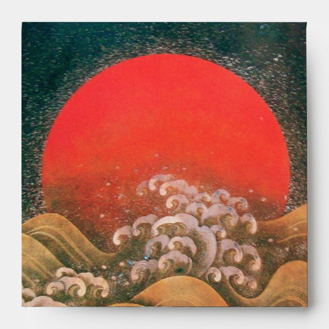 AMATERASU , SUN GODDESS ,yellow green black Envelope (Front)