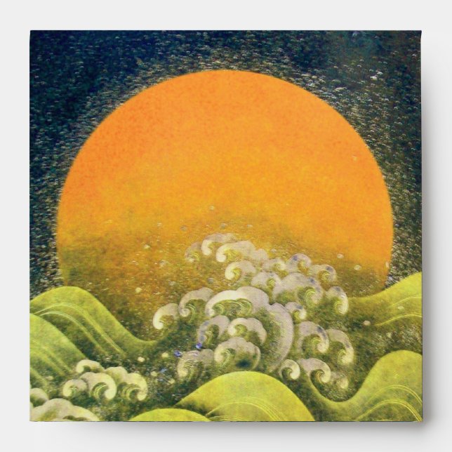 AMATERASU , SUN GODDESS ,yellow green black Envelope (Front)