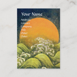 AMATERASU , SUN GODDESS ,yellow green black gold Business Card