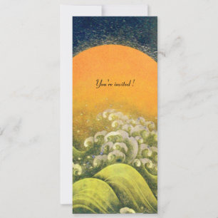 AMATERASU , SUN GODDESS ,yellow green black Invitation