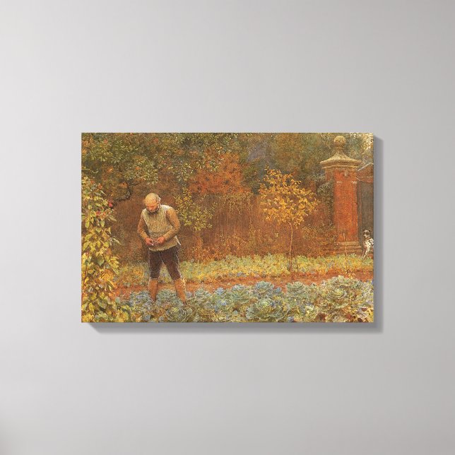 Amateur (Coachman & Cabbages) by Frederick Walker Canvas Print (Front)