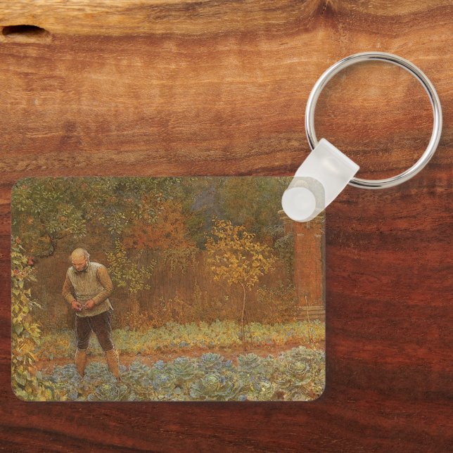 Amateur (Coachman & Cabbages) by Frederick Walker Keychain (Front)
