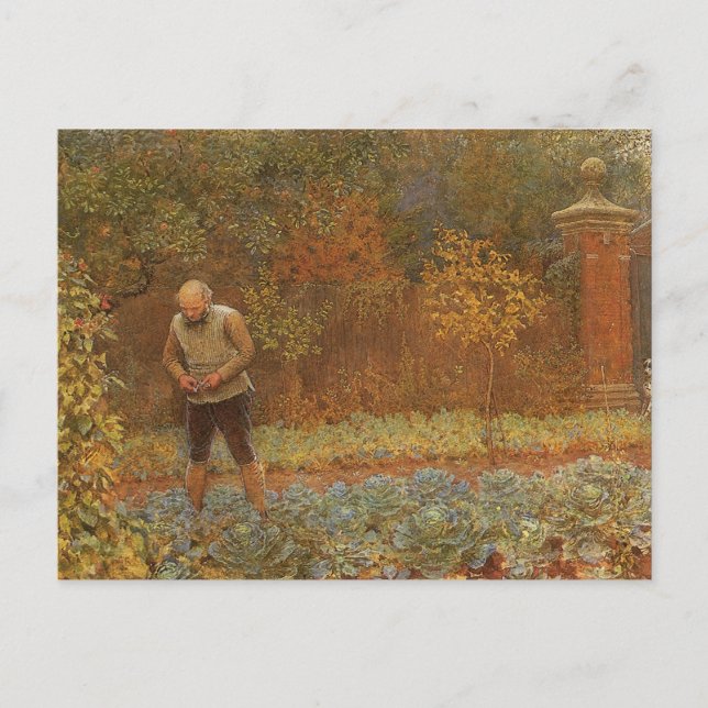 Amateur (Coachman & Cabbages) by Frederick Walker Postcard (Front)