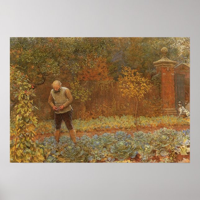 Amateur (Coachman & Cabbages) by Frederick Walker Poster (Front)