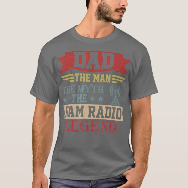 Amateur Ham Radio Operator Shirt Gift For Dad (Front)