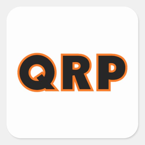 Amateur Ham Radio QRP Square Sticker