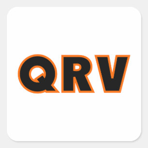 Amateur Ham Radio QRV Square Sticker