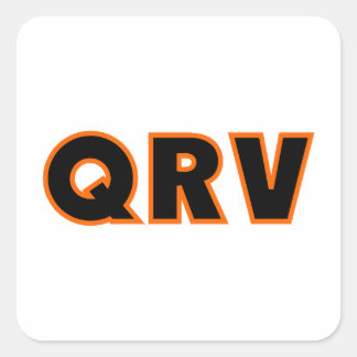 Amateur Ham Radio QRV Square Sticker