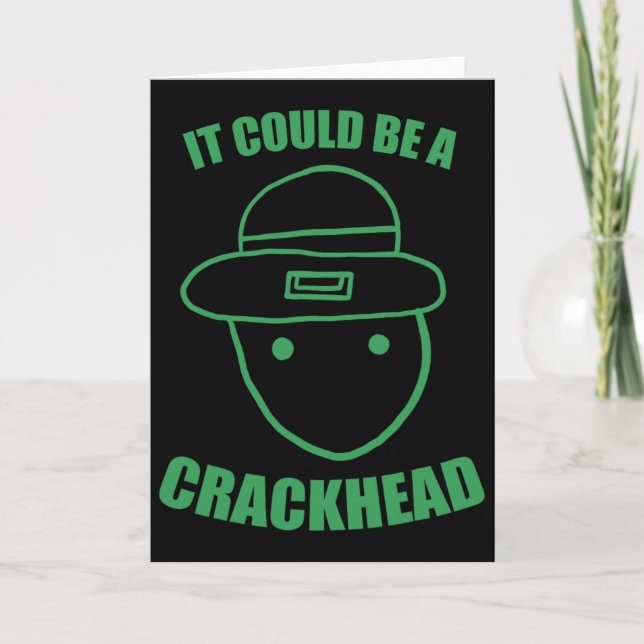 Amateur Leprechaun Sketch Could Be A Crackhead St  Card (Front)