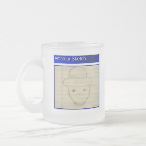 Amateur Leprechaun Sketch Frosted Glass Coffee Mug