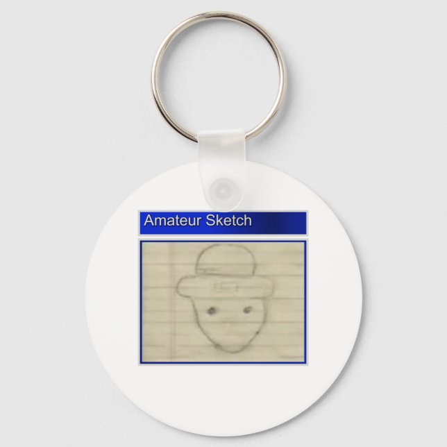 Amateur Leprechaun Sketch Keychain (Front)