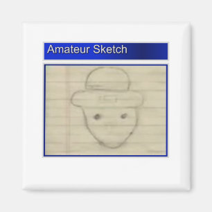 Amateur Leprechaun Sketch Magnet