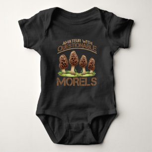 Amateur Mycologist Humor Morel Mushroom Hunter Baby Bodysuit