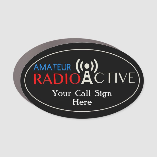 Amateur Radio Active Car Magnet (Front)