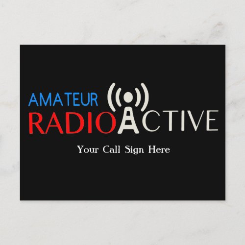 Amateur Radio Active  Postcard