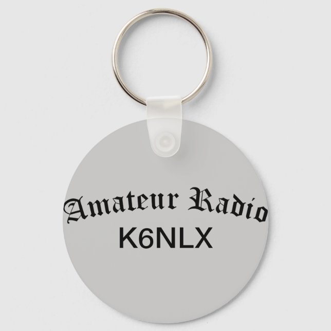 Amateur Radio and Call Sign Keychain (Front)
