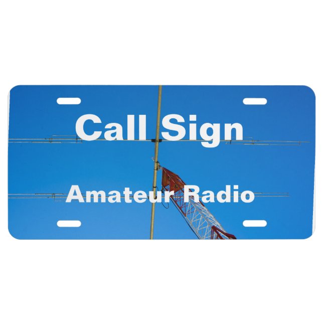 Amateur Radio Beam Antenna and Call Sign License Plate (Front)