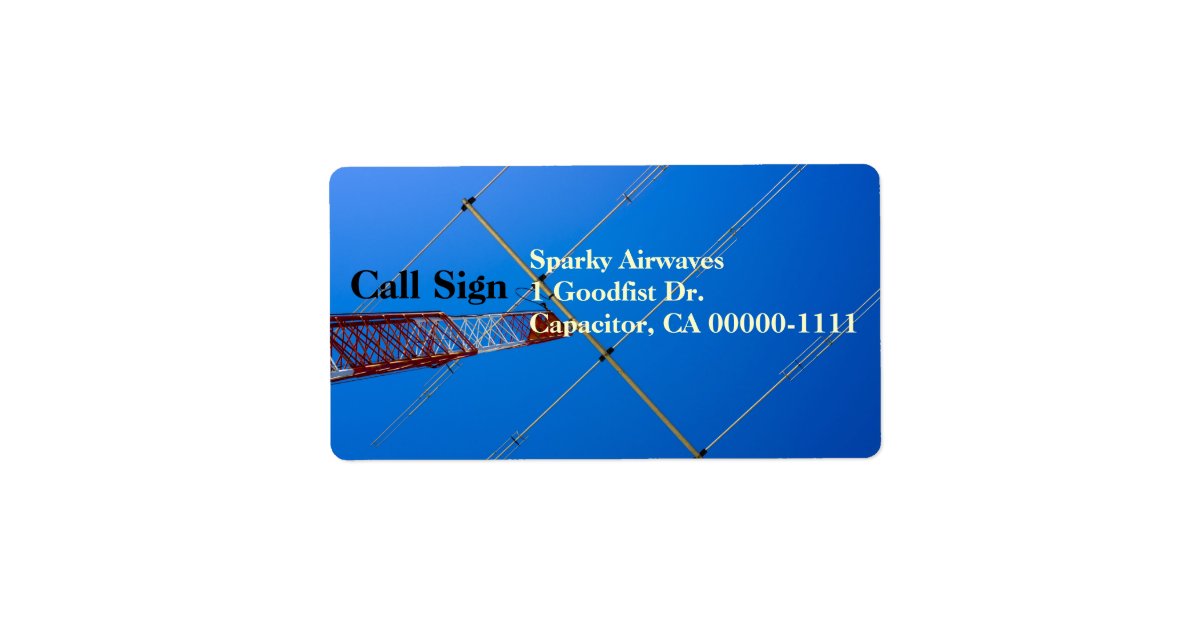 Amateur Radio Beam Antenna Shipping Label | Zazzle