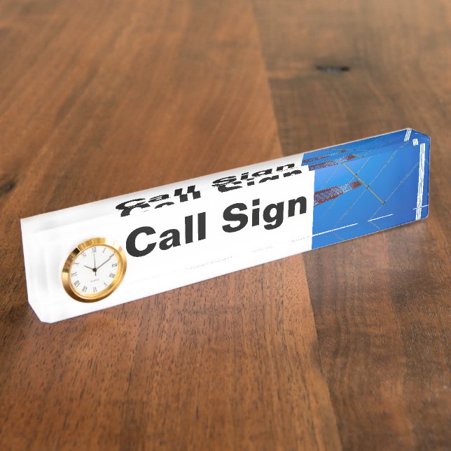 Amateur Radio Call Sign and Antenna Name Plate (Side)