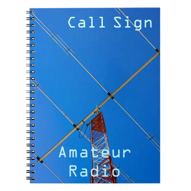 Amateur Radio Call Sign & Beam 2 Notebook (Front)