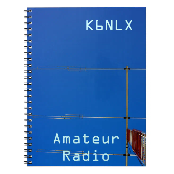 Amateur Radio Call Sign & Beam 3 Notebook | Zazzle