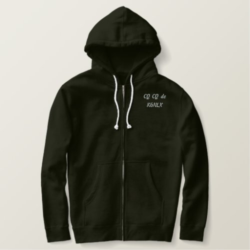 Amateur Radio Call Sign Embroidered Hoodie