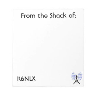 Amateur Radio Call Sign Notepad