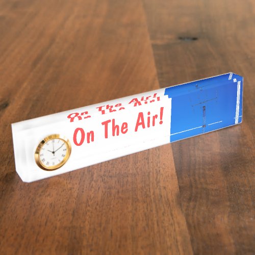 Amateur Radio Call Sign On Air  Clock Desk Name Plate