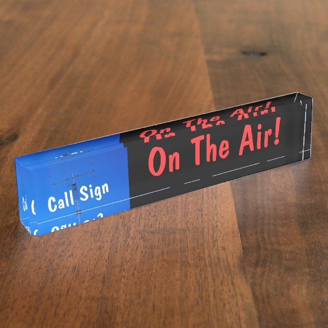 Amateur Radio Call Sign On Air Nameplate (Side)