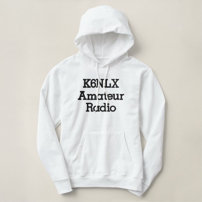 Amateur Radio Call Sign Pullover Sweatshirt (Design Front)