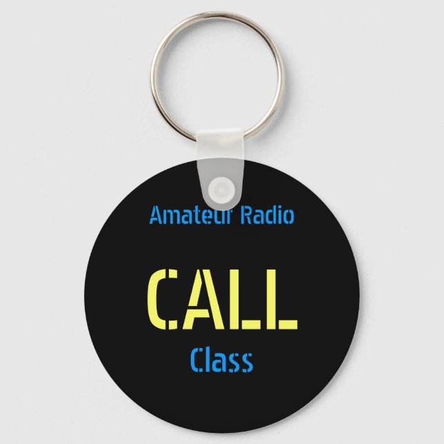 Amateur Radio Callsign Keychain (Front)