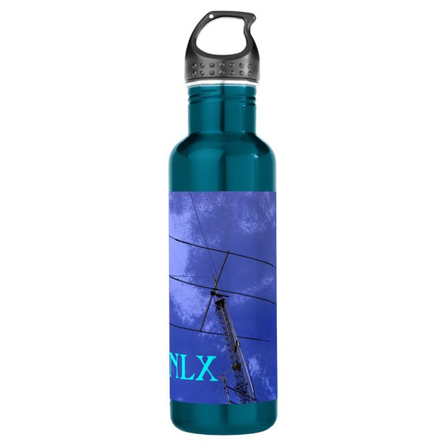 Amateur Radio Callsign Stainless Steel Water Bottle (Front)
