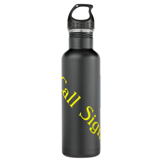 Amateur Radio Callsign Water Bottle (Front)
